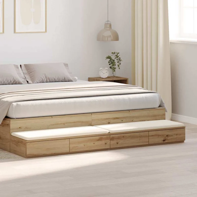 Bed Drawers Artisan Oak 180 x 36.5 x 16.5 cm Engineered Wood