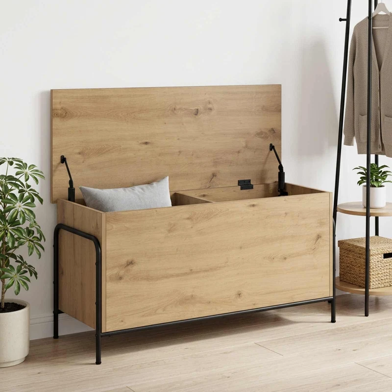 Storage Box Artisan Oak 100 x 40 x 49.5 cm Engineered Wood