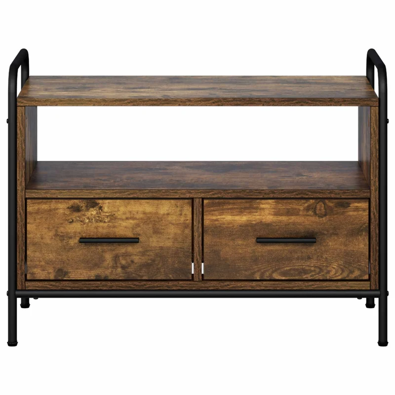 TV Cabinet 67.5 x 33 x 50 cm Smoked Oak Engineered Wood