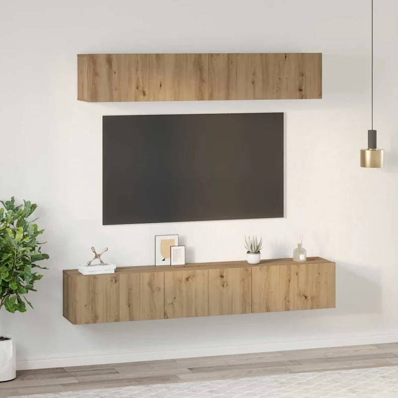TV Cabinet Set 5 pcs Artisan Oak Engineered Wood
