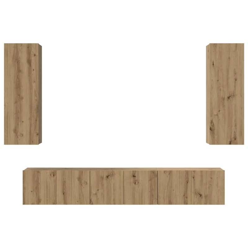 TV Cabinet Set 5 pcs Artisan Oak Engineered Wood