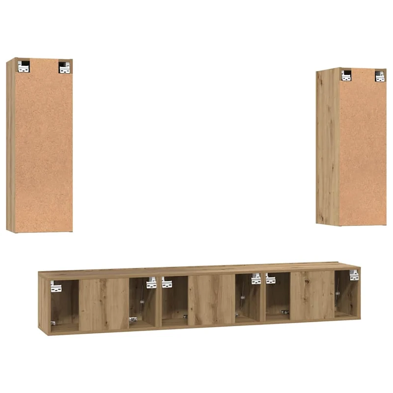 TV Cabinet Set 5 pcs Artisan Oak Engineered Wood