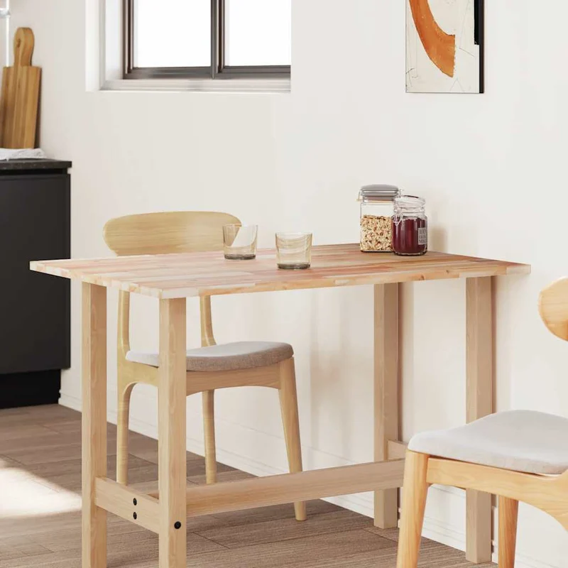 Table Top Rectangular 100x80x2 cm Solid Wood Acacia