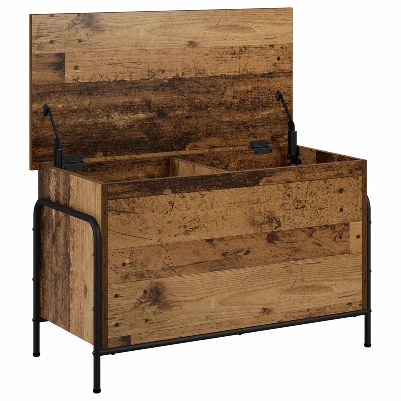 Storage Box Old Wood 80 x 40 x 49.5 cm Engineered Wood