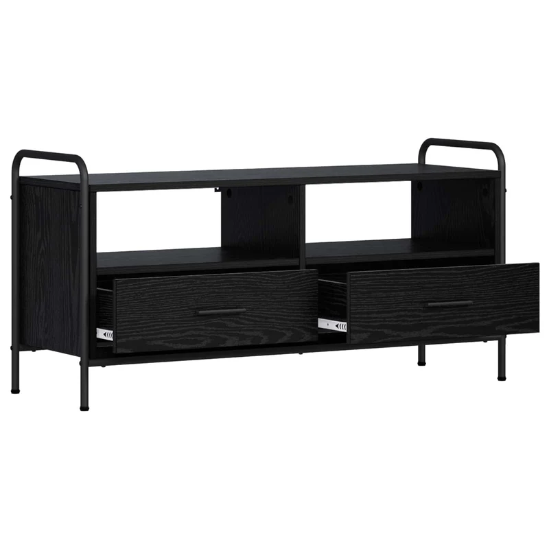TV Cabinet 99.5 x 33 x 50 cm Black Oak Engineered Wood