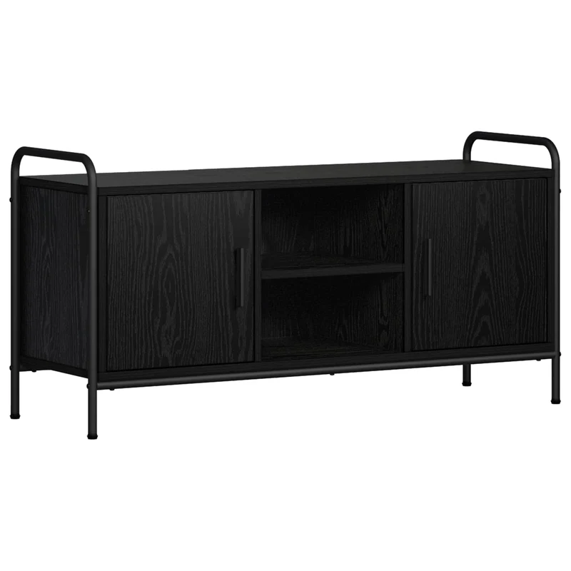 TV Cabinet 99 x 33 x 50 cm Black Oak Engineered Wood