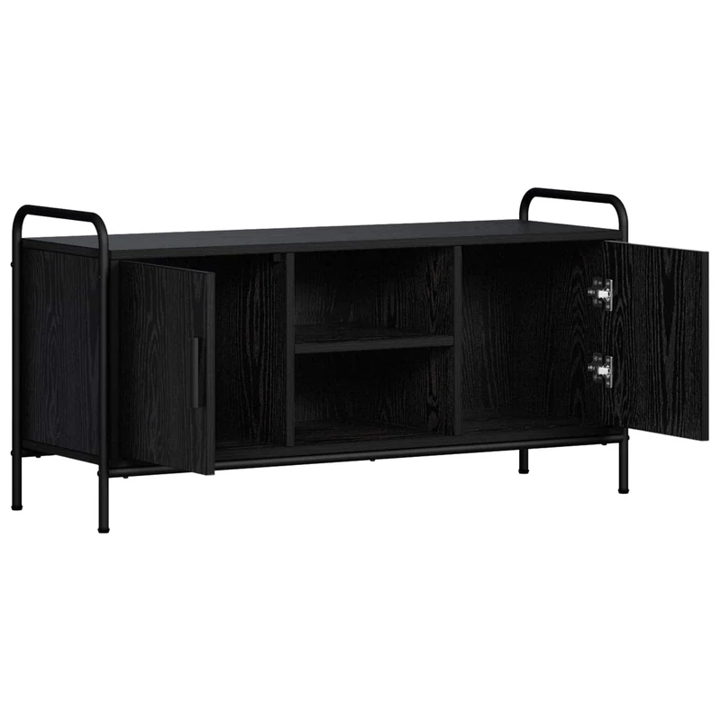 TV Cabinet 99 x 33 x 50 cm Black Oak Engineered Wood