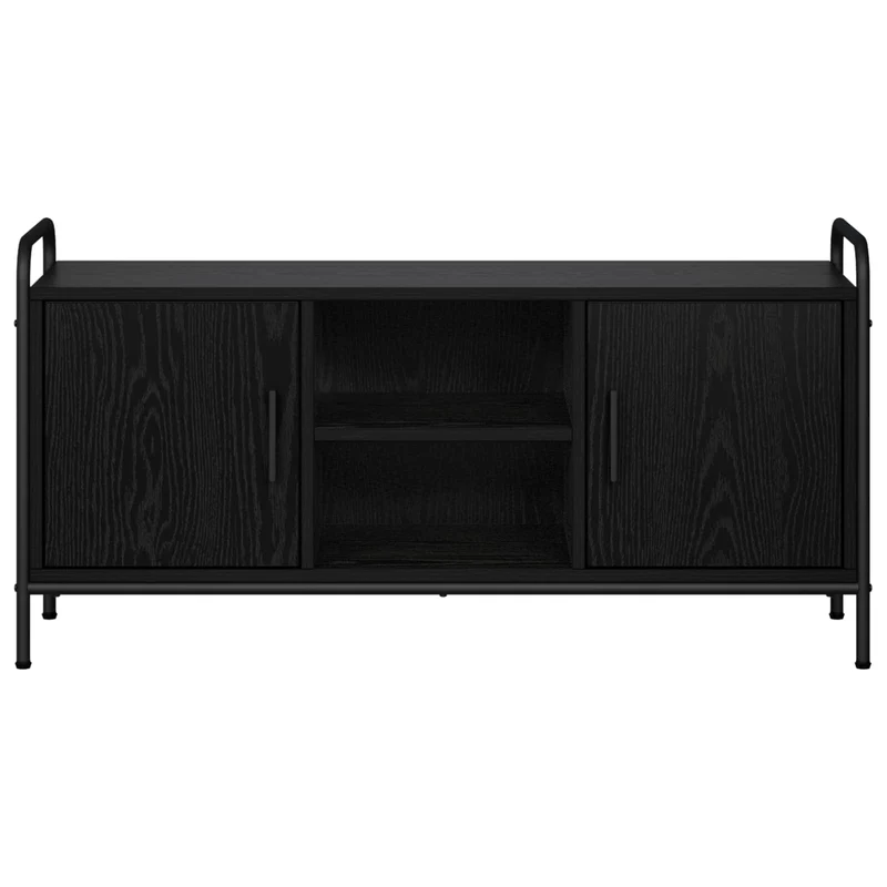 TV Cabinet 99 x 33 x 50 cm Black Oak Engineered Wood