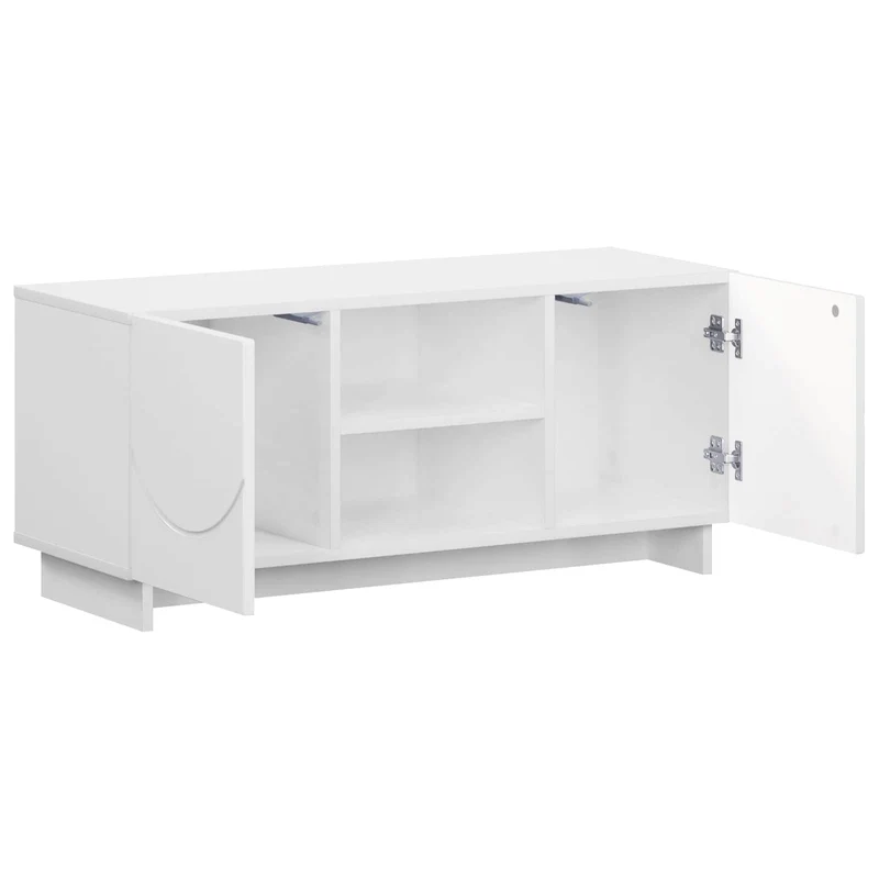 TV Stand 90 x 34.5 x 40 cm White Engineered Wood