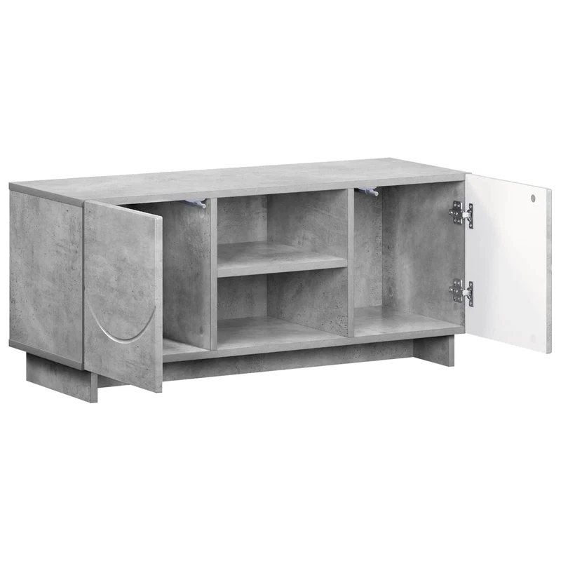 TV Stand 90 x 34.5 x 40 cm Concrete Grey Engineered Wood
