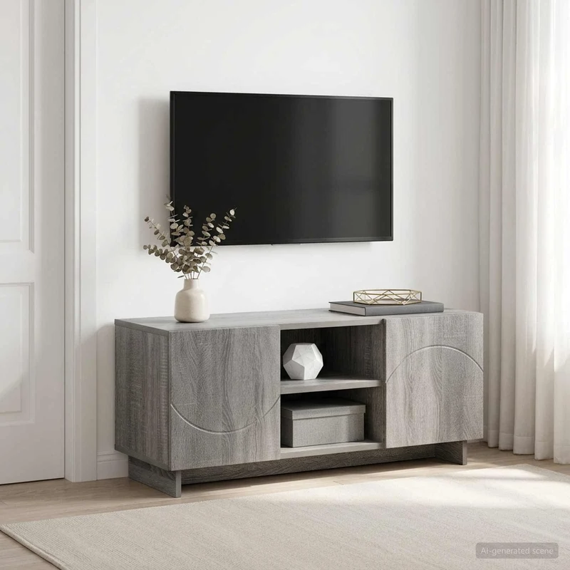TV Stand 90 x 34.5 x 40 cm Grey Sonoma Engineered Wood