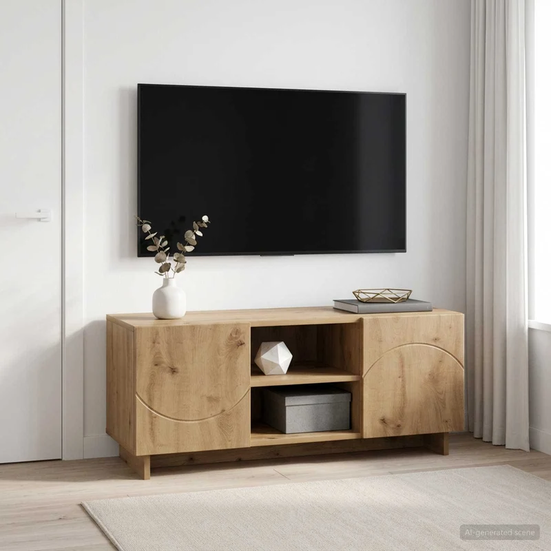 TV Stand 90 x 34.5 x 40 cm Artisan Oak Engineered Wood