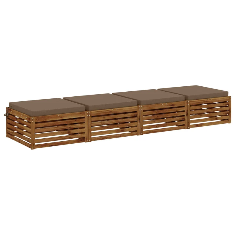 Seat Cushions SOEST 4 pcs 100% Polyester Taupe 60 x 60 x 7 cm