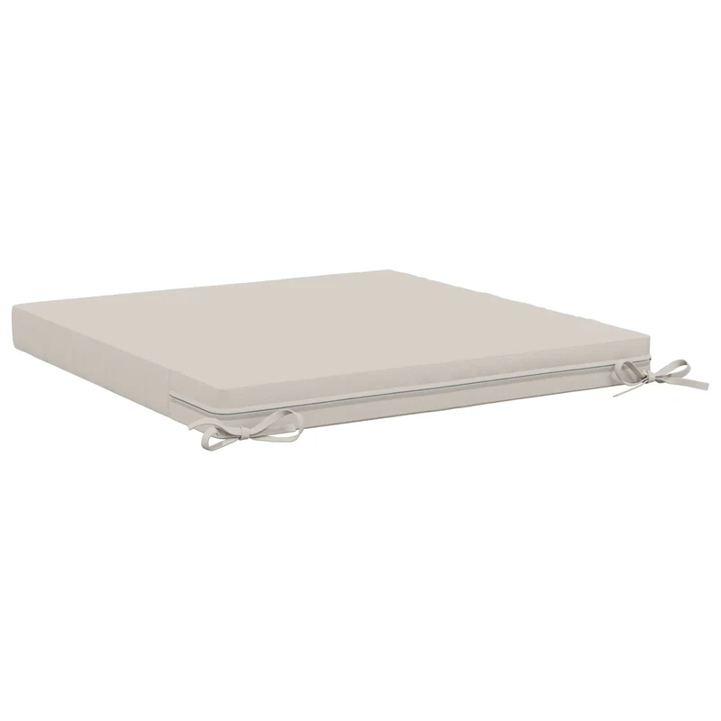 Seat Cushions SOEST 100% Polyester White 60 x 60 x 7 cm