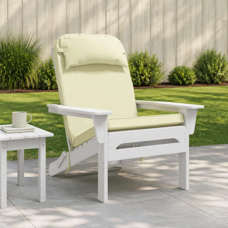 Adirondack Chair Cushion 100% Polyester Cream 124 x 55 x 5 cm
