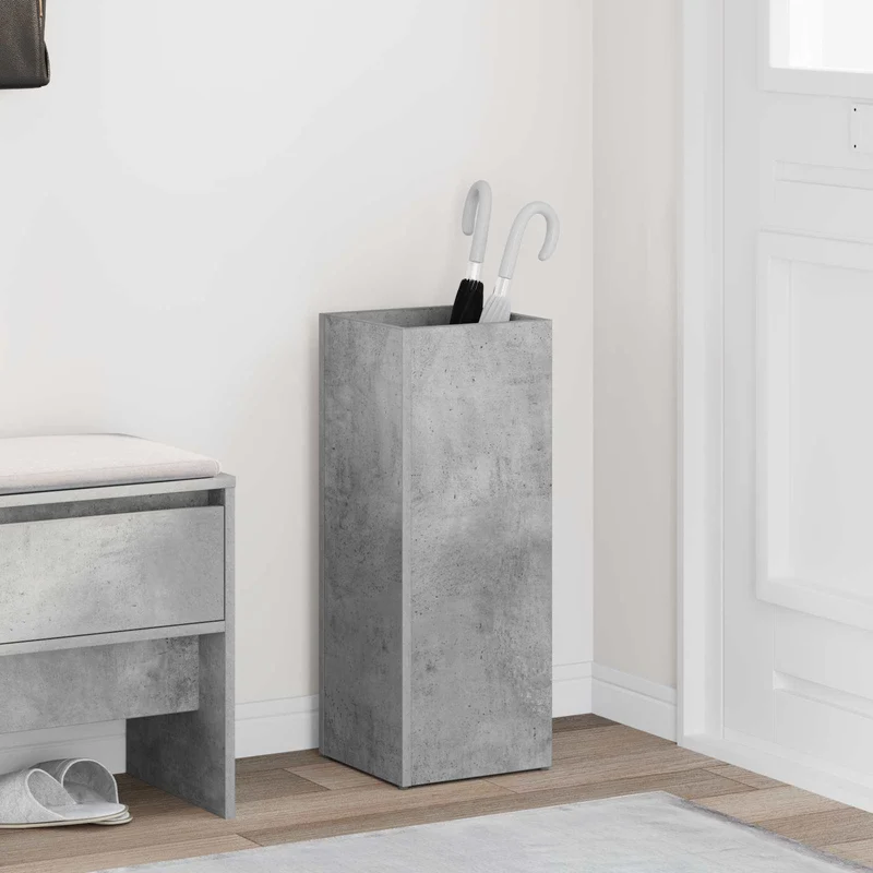 Umbrella Stand Concrete Grey 25 x 24.5 x 64 cm Engineered Wood