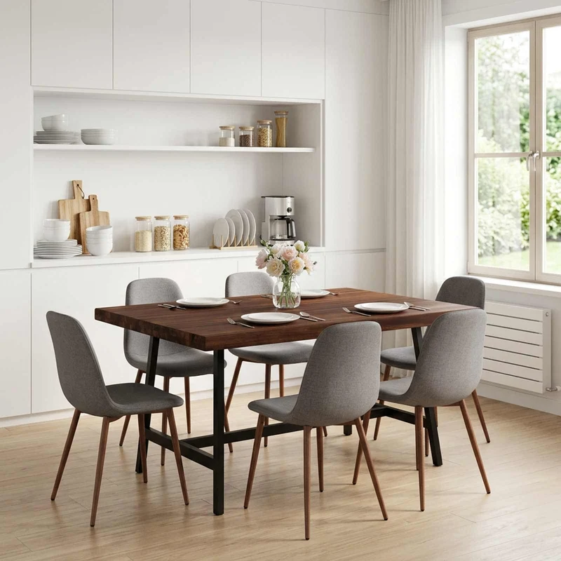 Rectangular Table Top 70 x 70 x 3.2 cm Square Solid Acacia Wood