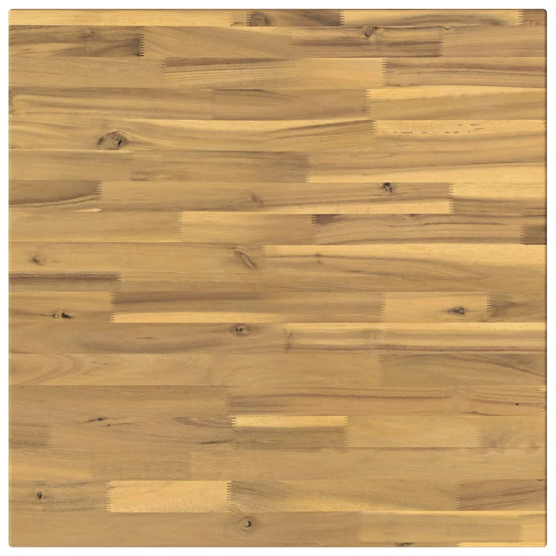 Rectangular Table Top 70 x 70 x 3.2 cm Square Solid Acacia Wood