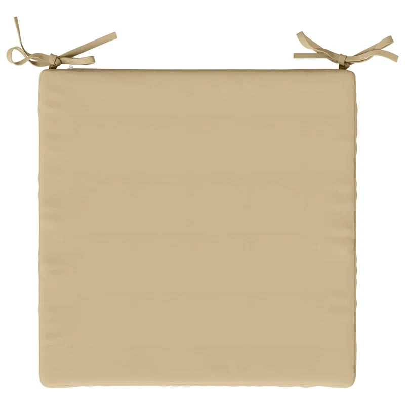 Seat Cushions SOEST 4 pcs 100% Polyester Beige 40 x 40 x 5 cm