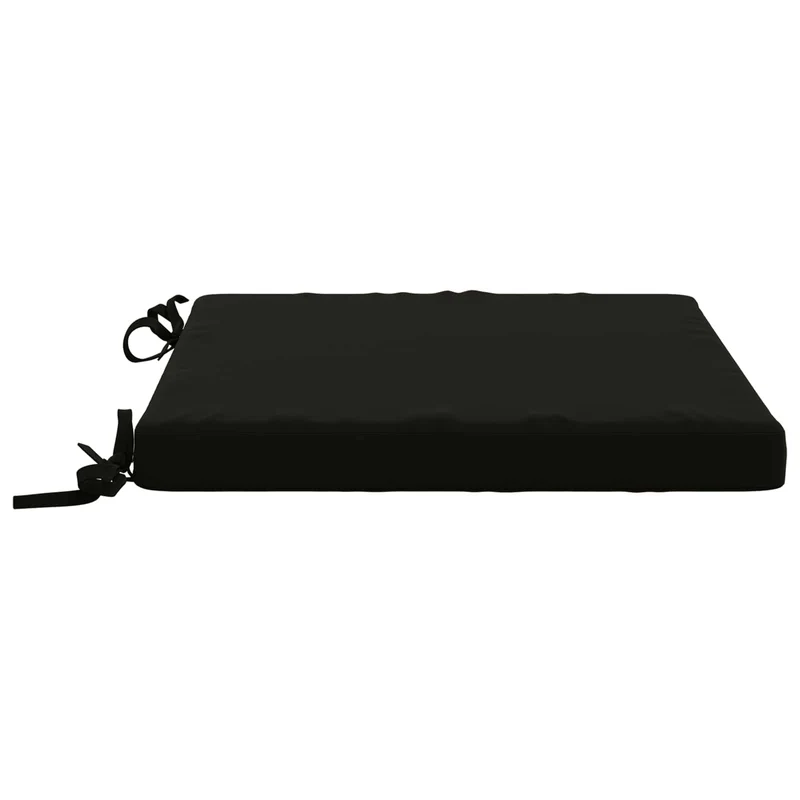 Seat Cushions SOEST 4 pcs 100% Polyester Black 40 x 40 x 5 cm