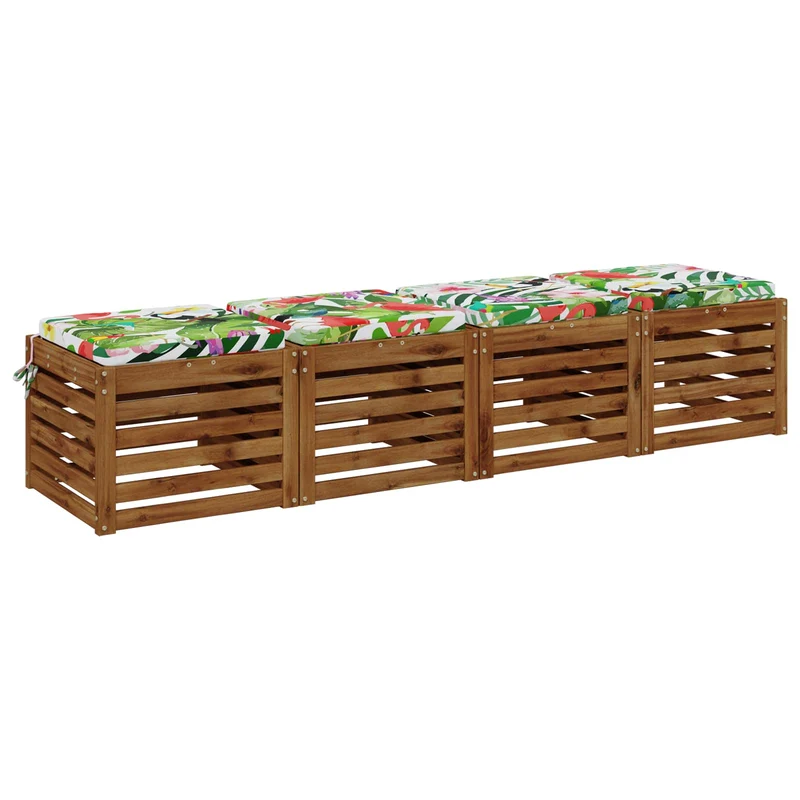 Seat Cushions SOEST 4 pcs 100% Polyester Multicolour