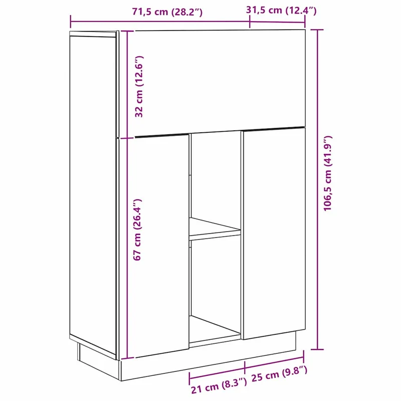 Desk Old Wood Engineered Wood 71.5 x 31.5 x 106.5 cm