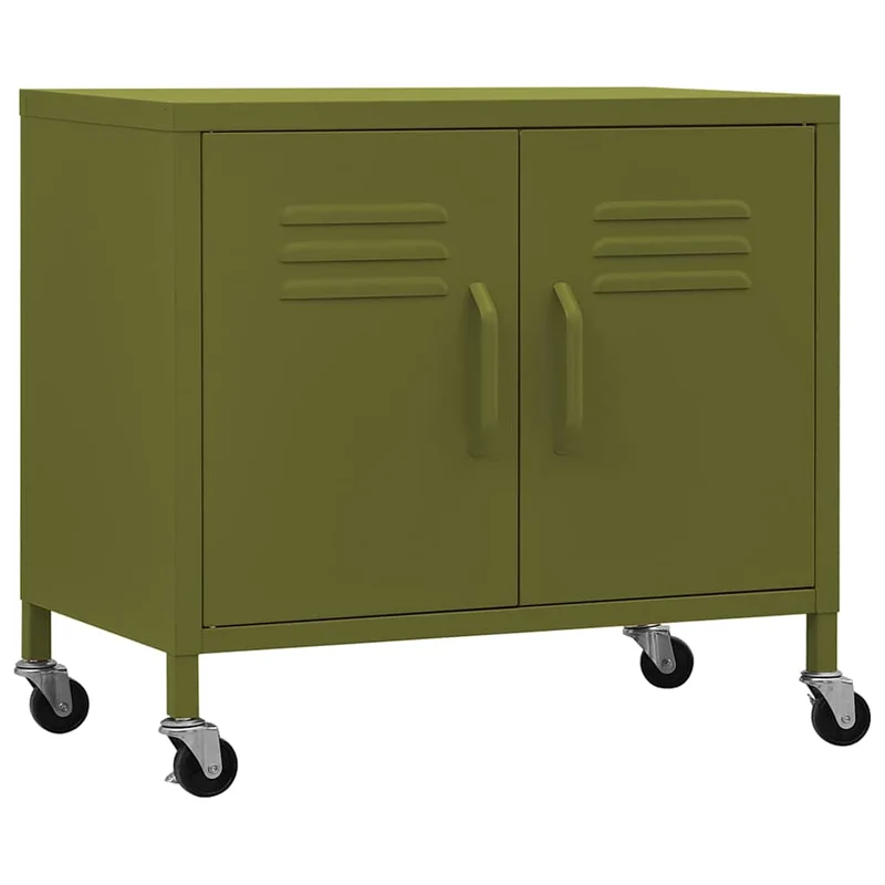 336261 vidaXL Storage Cabinet Olive Green 60x35x56 cm Steel
