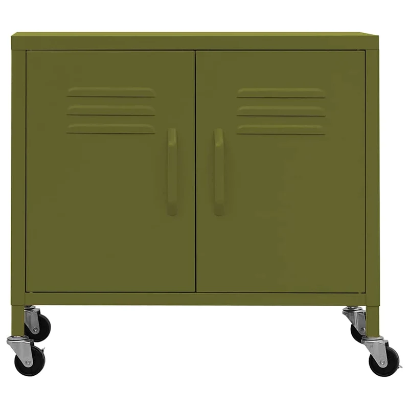336261 vidaXL Storage Cabinet Olive Green 60x35x56 cm Steel