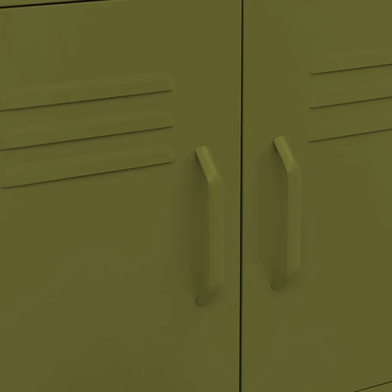336261 vidaXL Storage Cabinet Olive Green 60x35x56 cm Steel