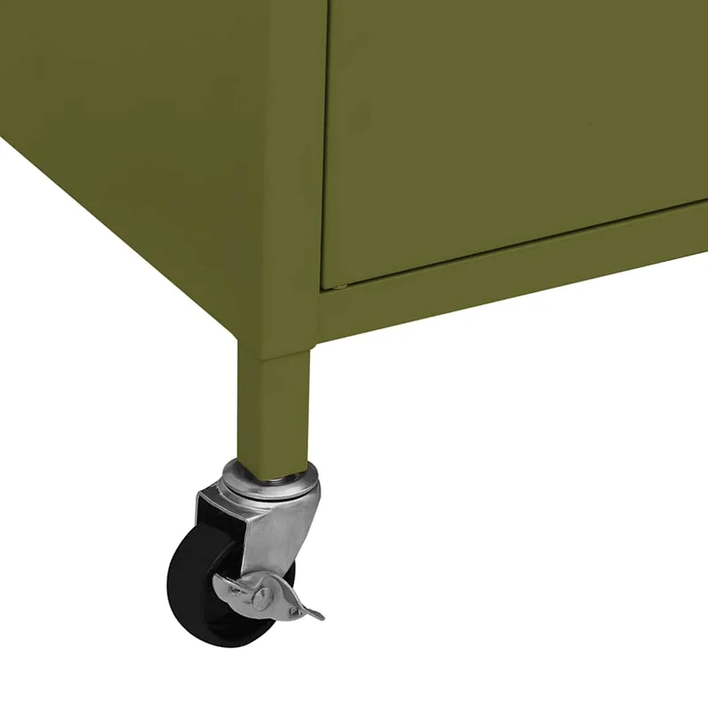 336261 vidaXL Storage Cabinet Olive Green 60x35x56 cm Steel