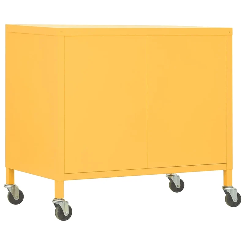336263 vidaXL Storage Cabinet Mustard Yellow 60x35x56 cm Steel