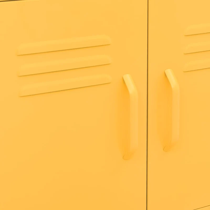 336263 vidaXL Storage Cabinet Mustard Yellow 60x35x56 cm Steel