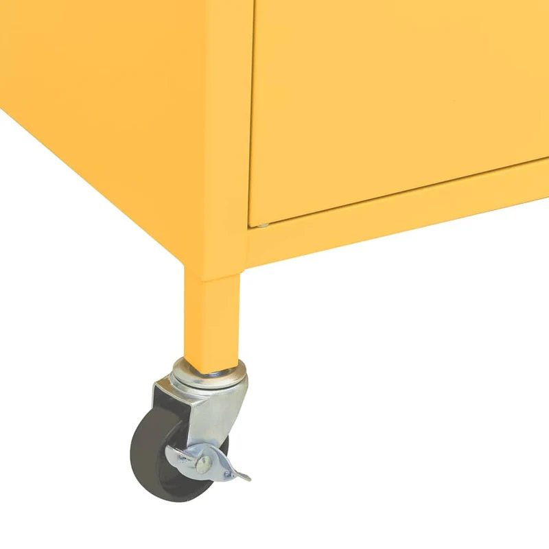336263 vidaXL Storage Cabinet Mustard Yellow 60x35x56 cm Steel