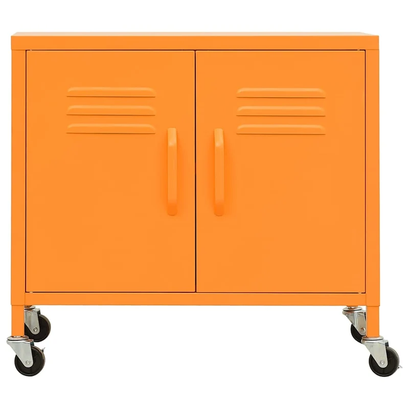 336264 vidaXL Storage Cabinet Orange 60x35x56 cm Steel