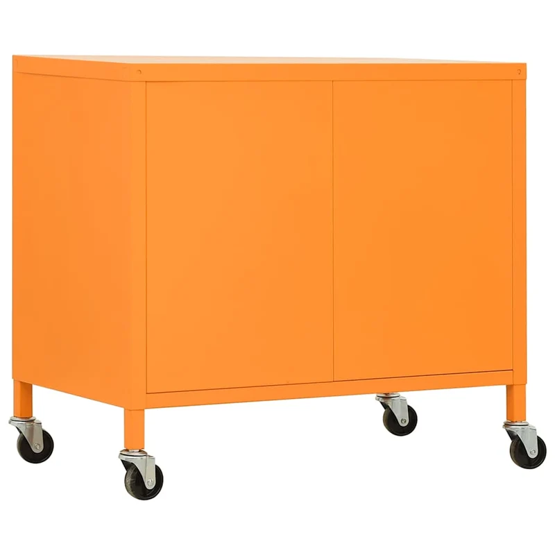 336264 vidaXL Storage Cabinet Orange 60x35x56 cm Steel