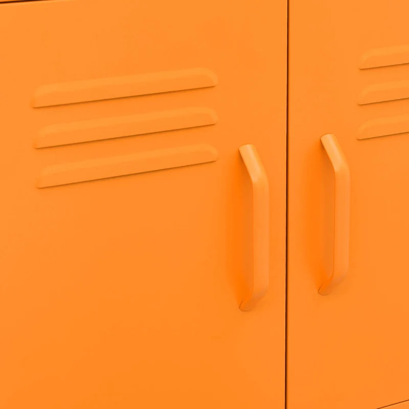 336264 vidaXL Storage Cabinet Orange 60x35x56 cm Steel