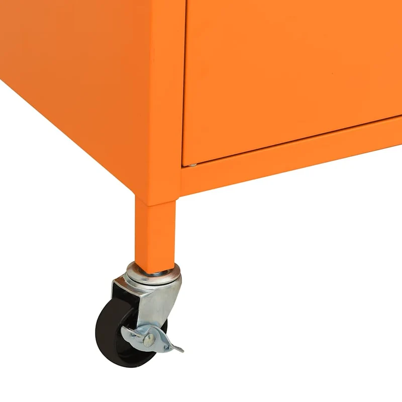 336264 vidaXL Storage Cabinet Orange 60x35x56 cm Steel