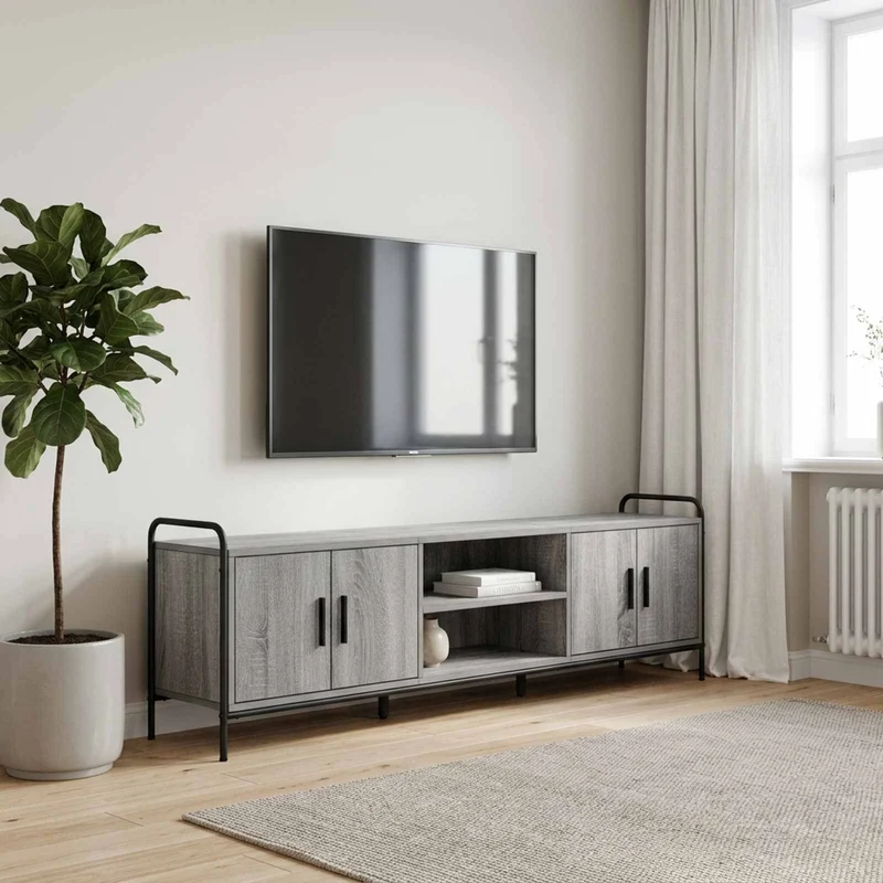 TV Cabinet 167.5 x 33 x 50 cm Grey Sonoma Engineered Wood