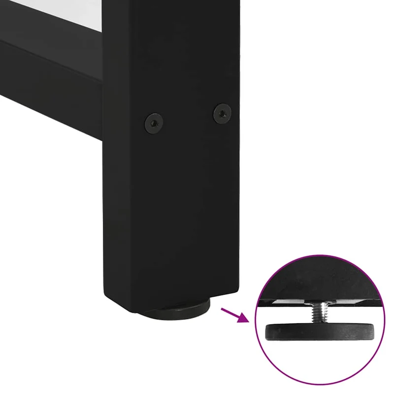 Console Table Legs Black 2 pcs 28x(72-73) cm Steel