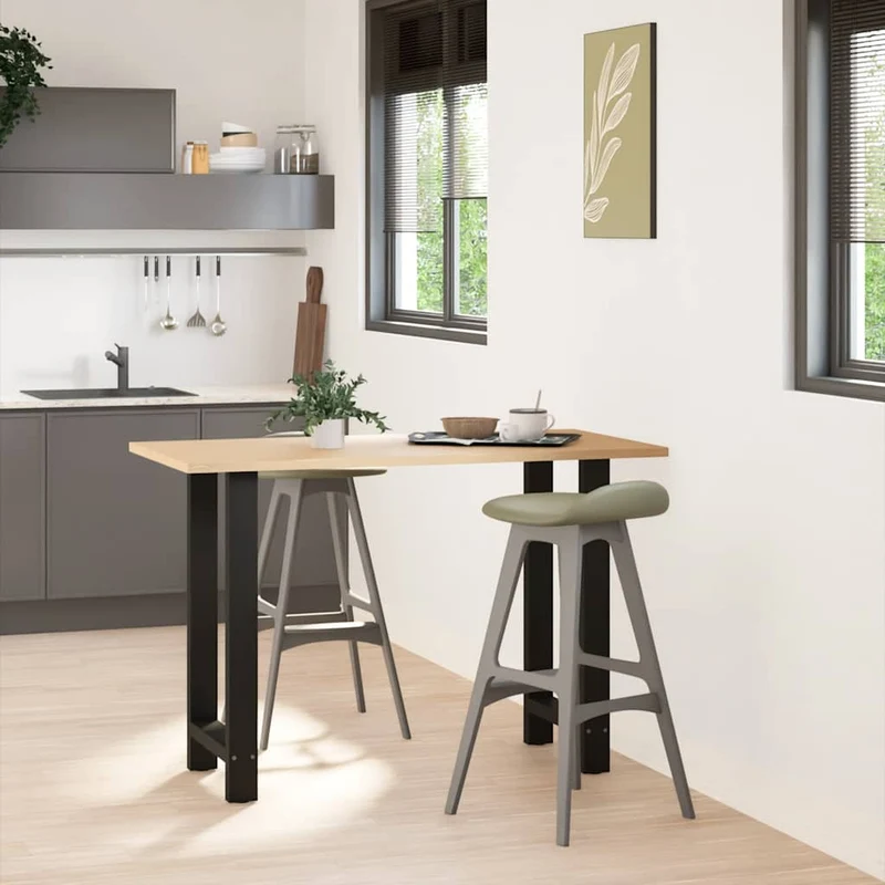 Bar Table Legs Black 2 pcs 40x(90-91) cm Steel