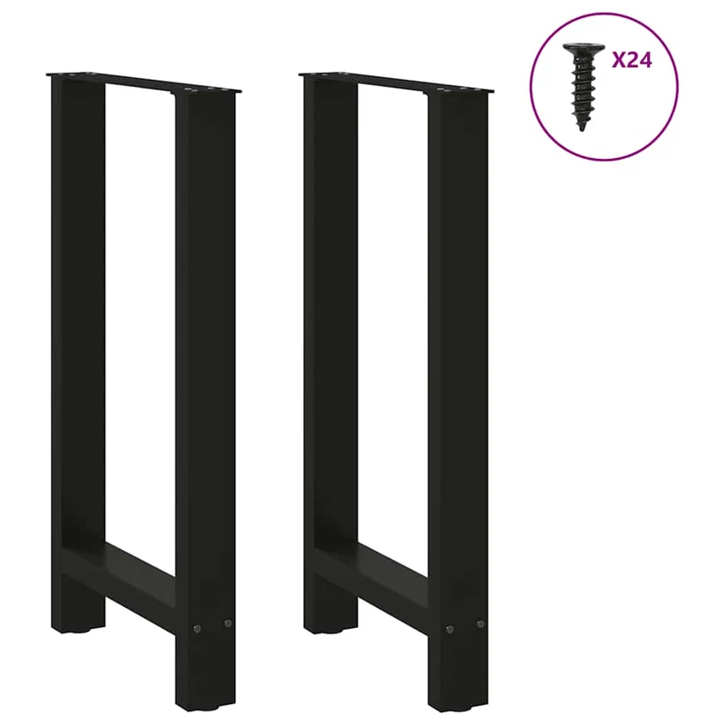 Bar Table Legs Black 2 pcs 50x(90-91) cm Steel