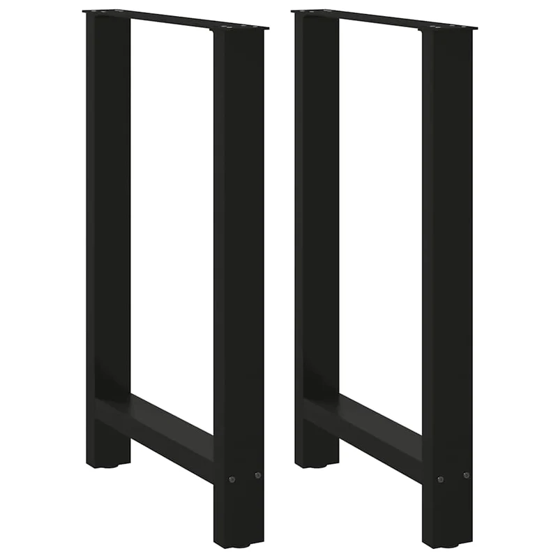 Bar Table Legs Black 2 pcs 60x(90-91) cm Steel