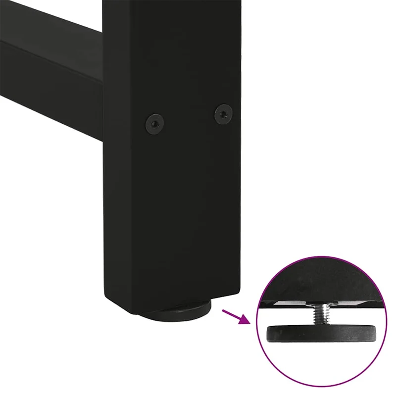 Bar Table Legs Black 2 pcs 60x(90-91) cm Steel