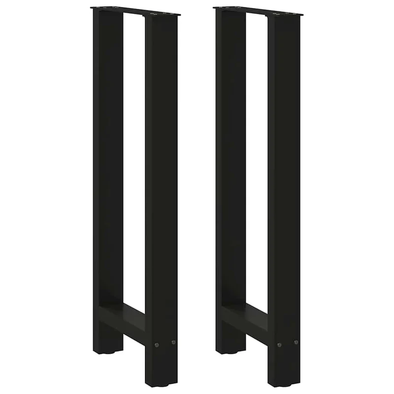 Bar Table Legs Black 2 pcs 50x(100-101) cm Steel