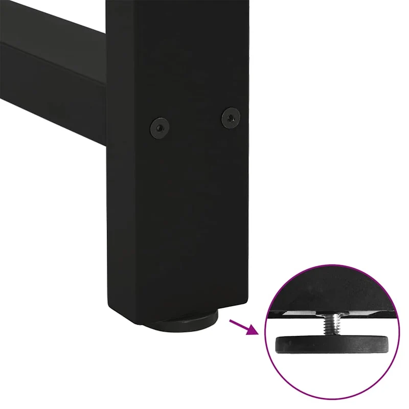 Bar Table Legs Black 2 pcs 50x(100-101) cm Steel