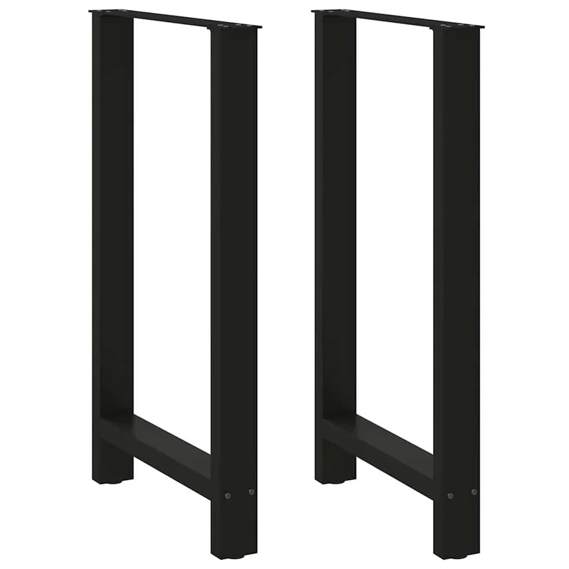 Bar Table Legs Black 2 pcs 60x(100-101) cm Steel