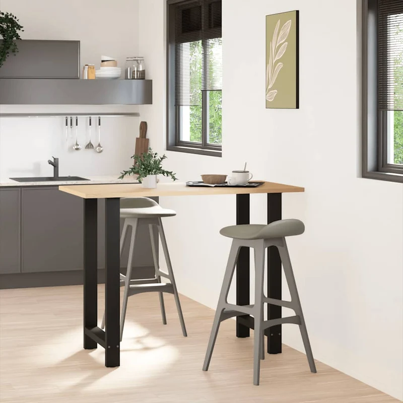 Bar Table Legs Black 2 pcs 60x(100-101) cm Steel