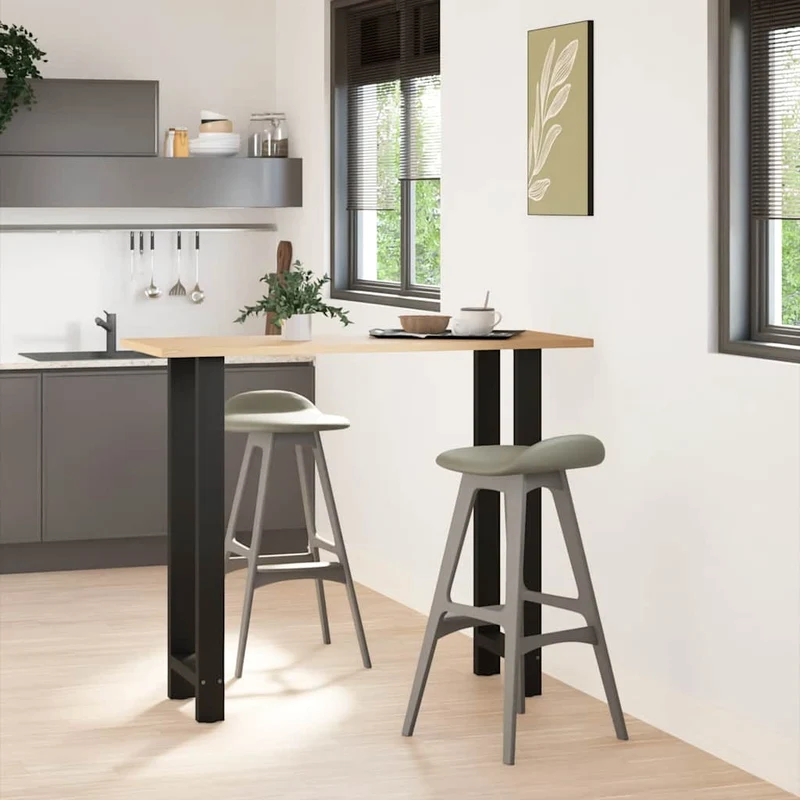 Bar Table Legs Black 2 pcs 40x(110-111) cm Steel