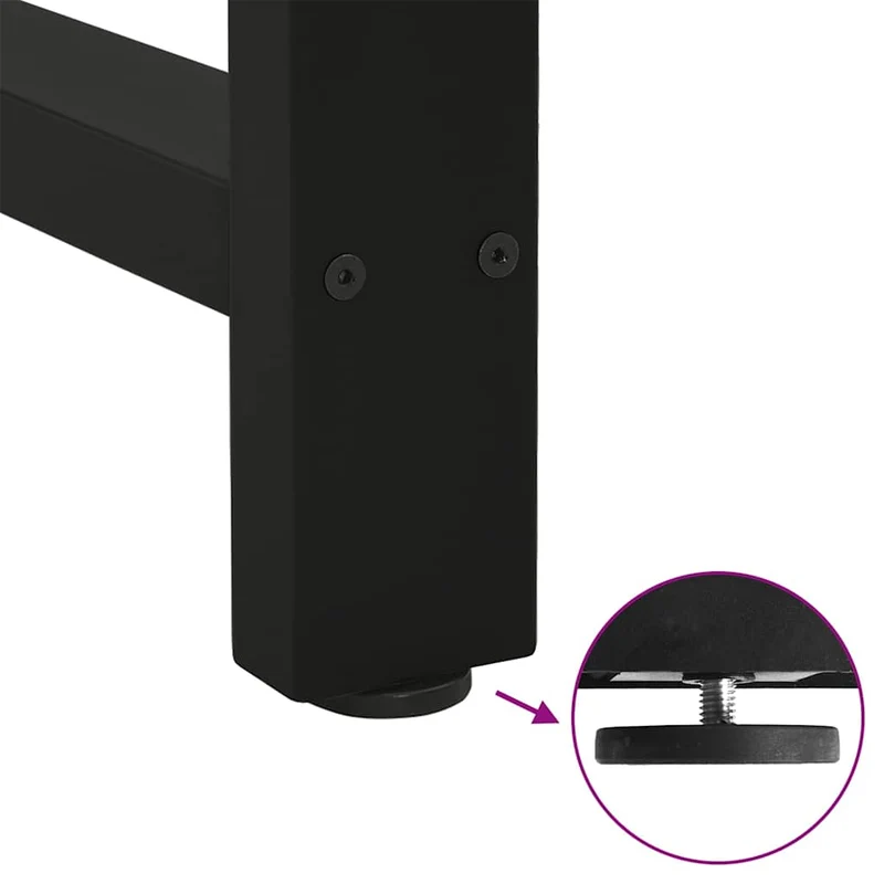 Bar Table Legs Black 2 pcs 40x(110-111) cm Steel