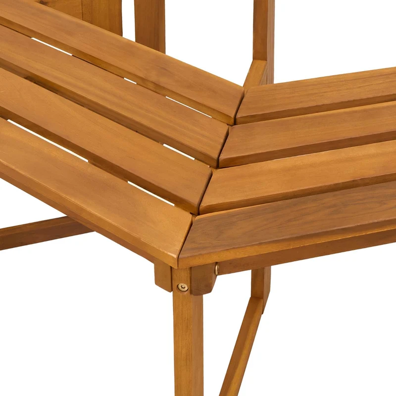 Tree Bench 2 pcs 160 x 140 x 86 cm Solid Acacia Wood Natural